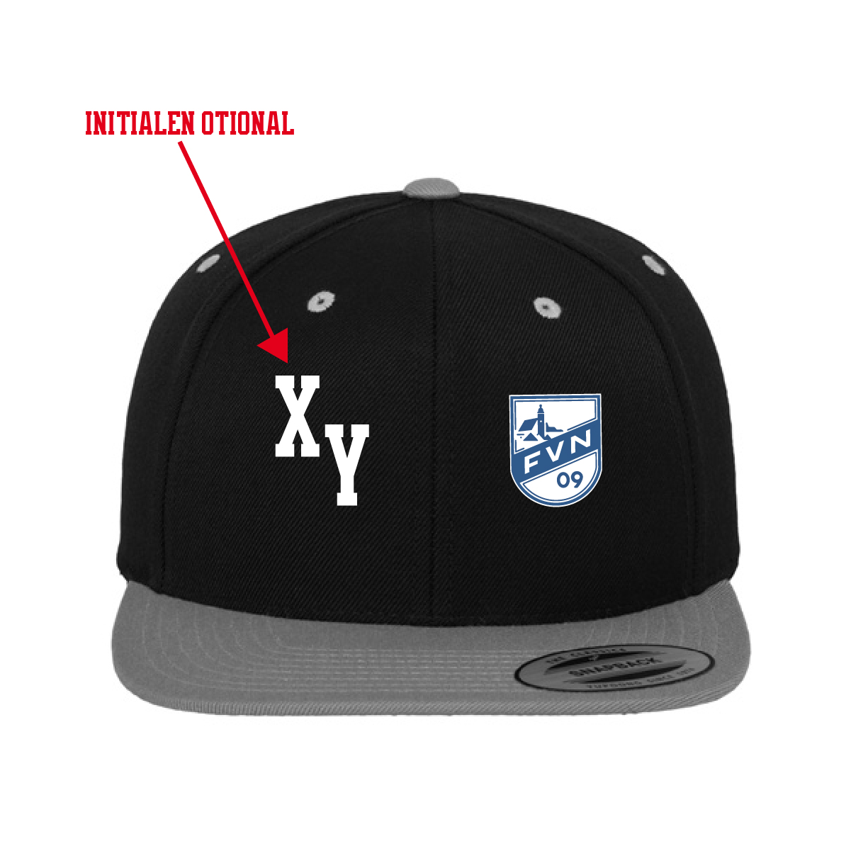 Classic Snapback 2-Tone inkl.Wappen (Initialen optional)