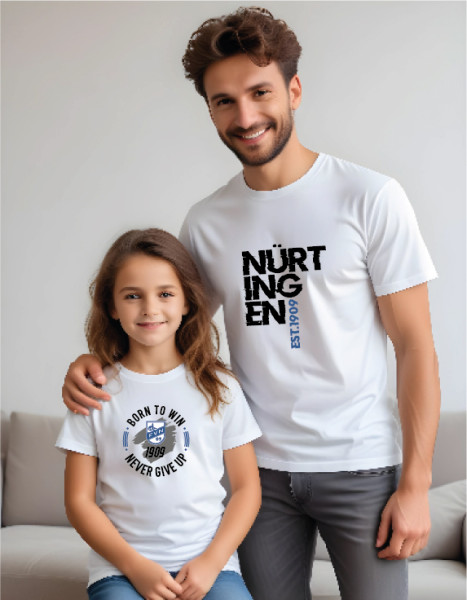 Bio T-Shirt mit Rundhalsausschnitt weiß inkl. Druck