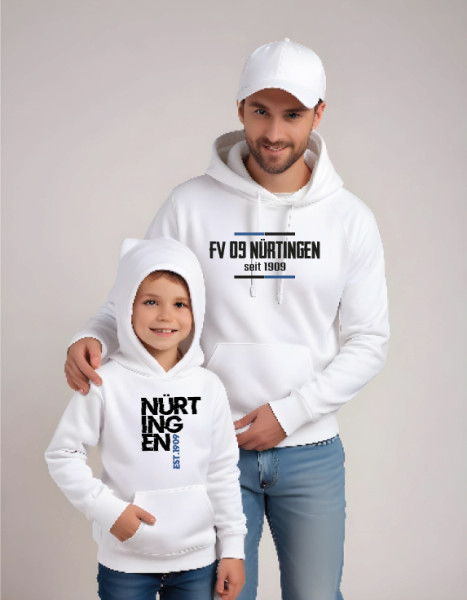 Kinder Kapuzensweater weiß inkl. Druck