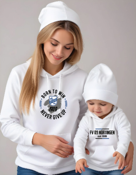 Kinder Kapuzensweater weiß inkl. Druck